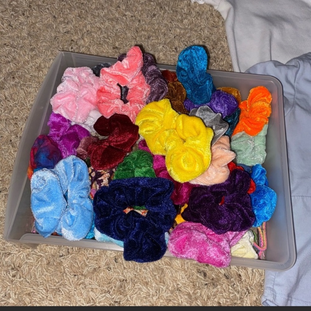 brand new scrunchies and brandy stickers